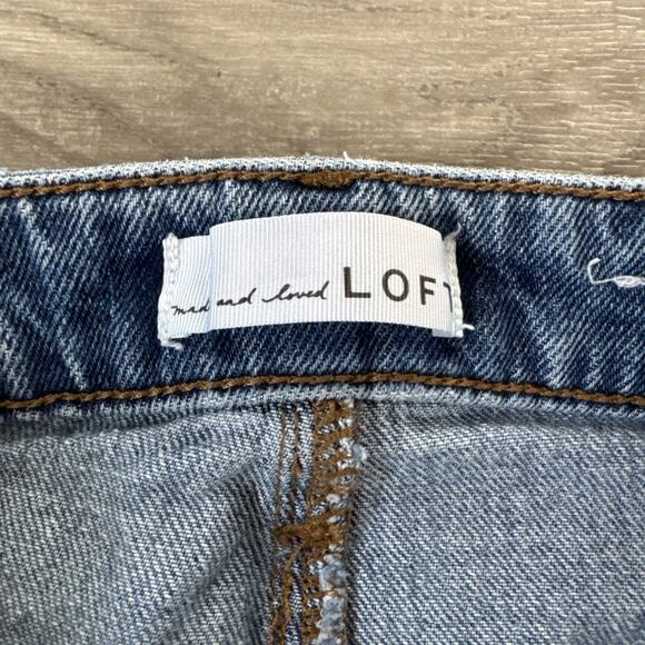 LOFT High Rise The Straight Denim Jeans Medium Wash sz 29/8 - Picture 4 of 7